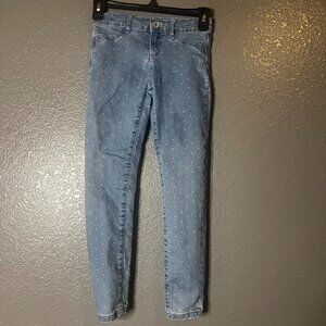 Girls Polka Dot Jeggings Size 8 Children’s Place Stretch Denim
